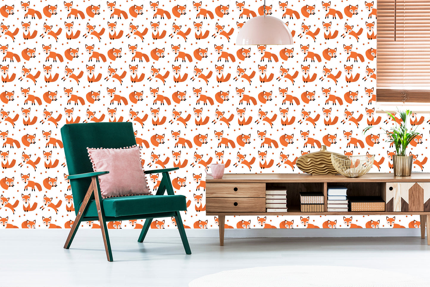 Wallpaper Happy Sleeping Foxes