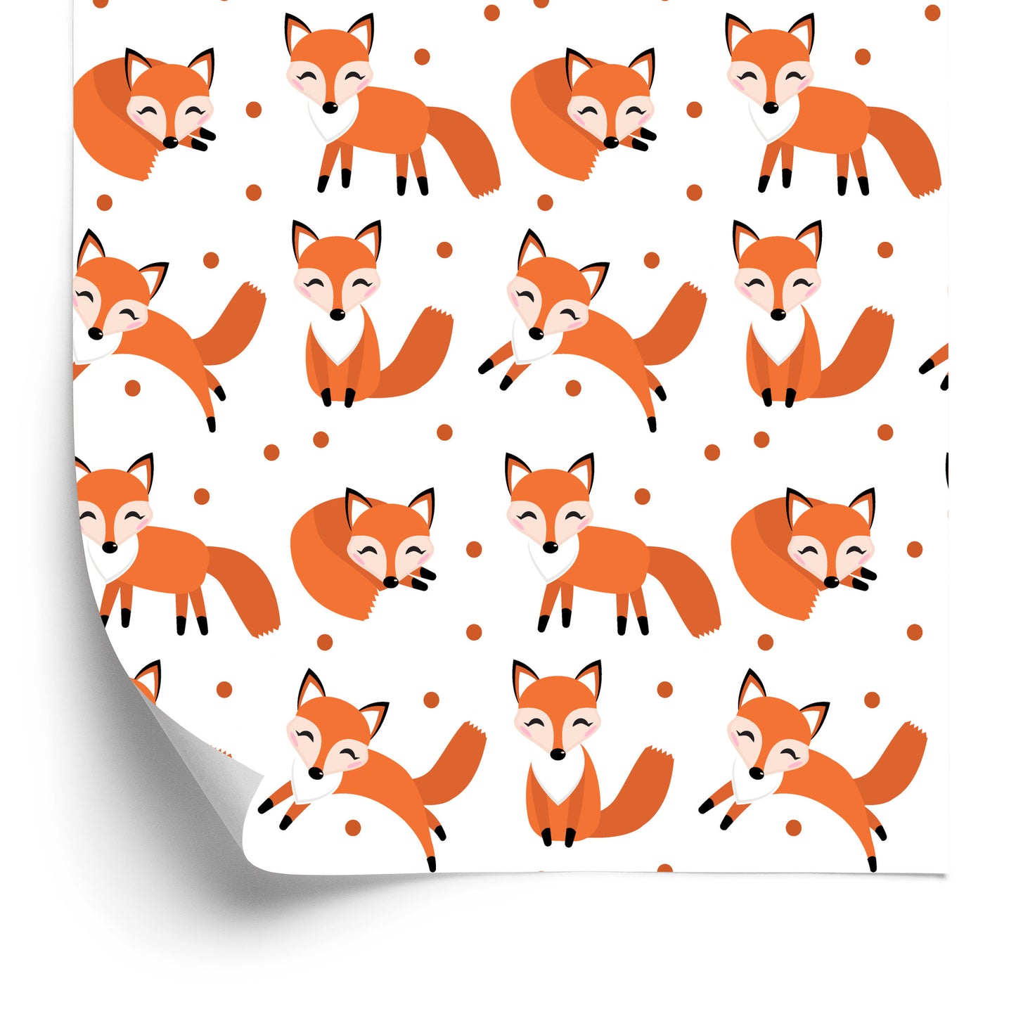 Wallpaper Happy Sleeping Foxes
