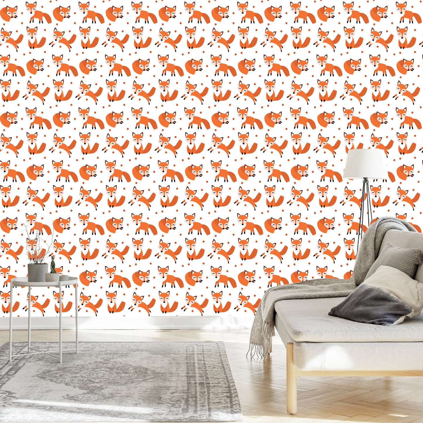 Wallpaper Happy Sleeping Foxes