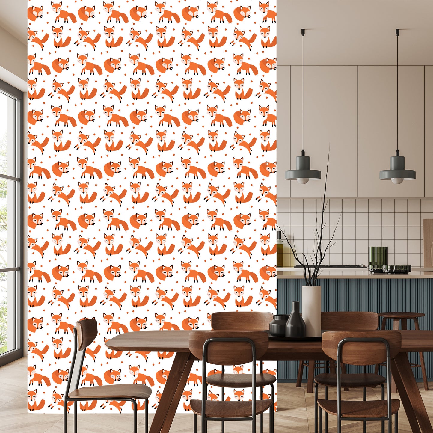 Wallpaper Happy Sleeping Foxes