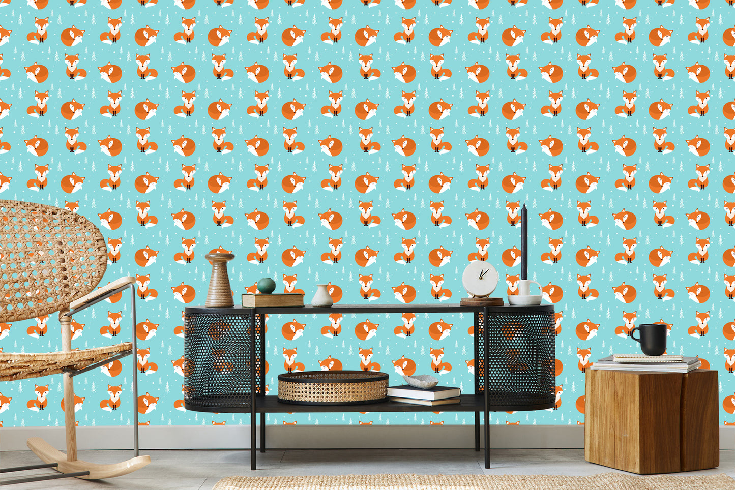 Wallpaper Sleeping Foxes In The Forest