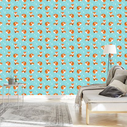 Wallpaper Sleeping Foxes In The Forest
