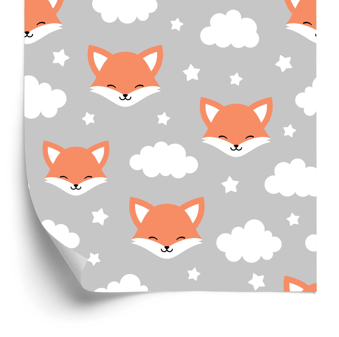 Wallpaper Foxes With Clouds