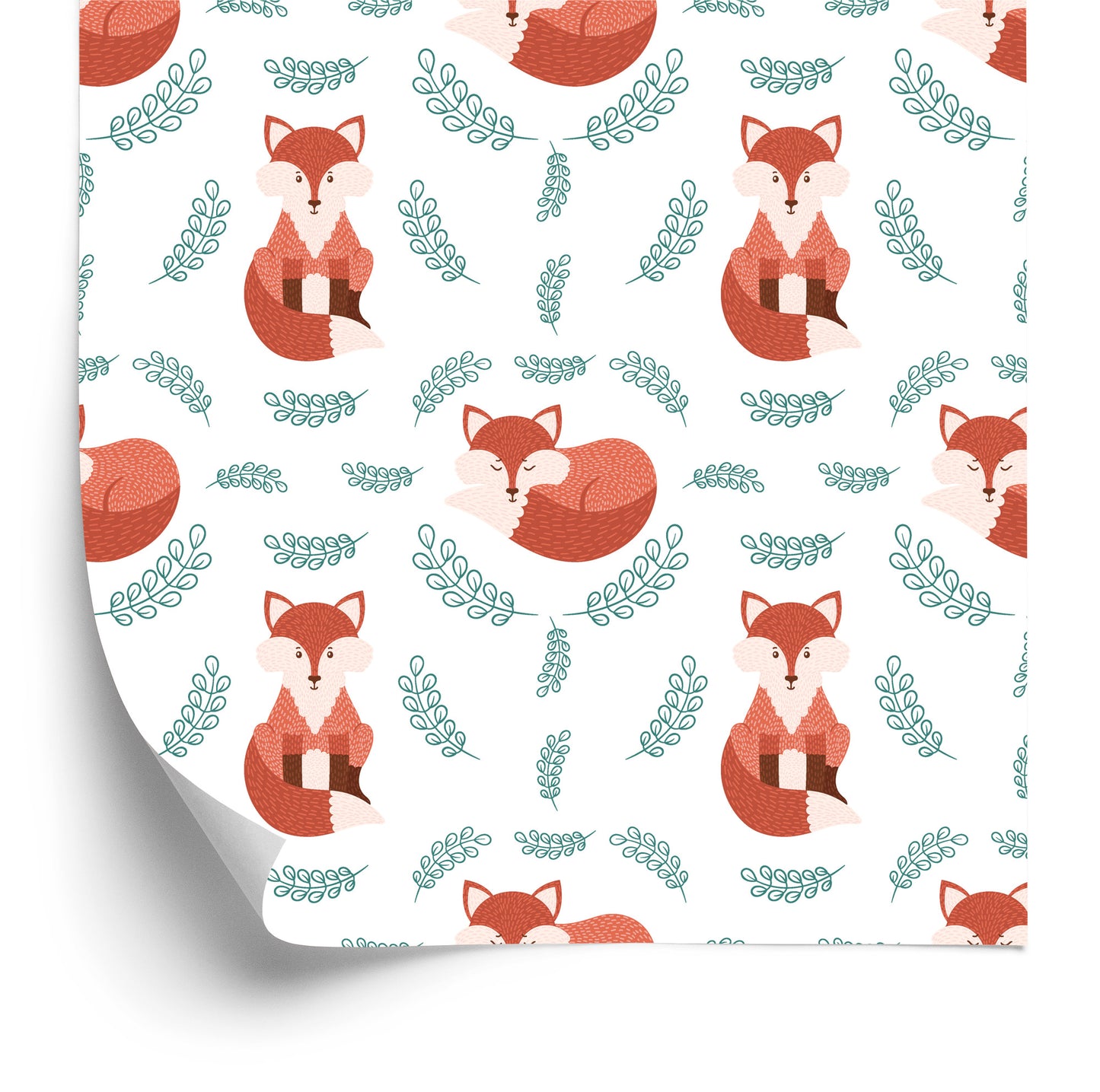 Wallpaper Foxes With Plants