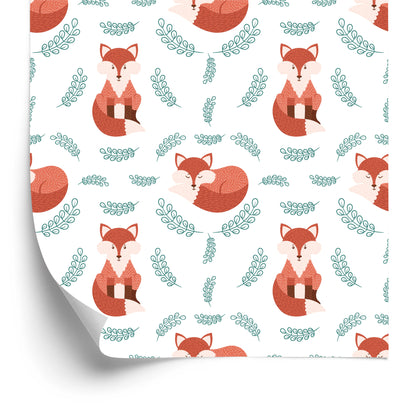 Wallpaper Foxes With Plants
