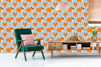 Wallpaper Sleeping Foxes With Plants