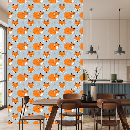 Wallpaper Sleeping Foxes With Plants