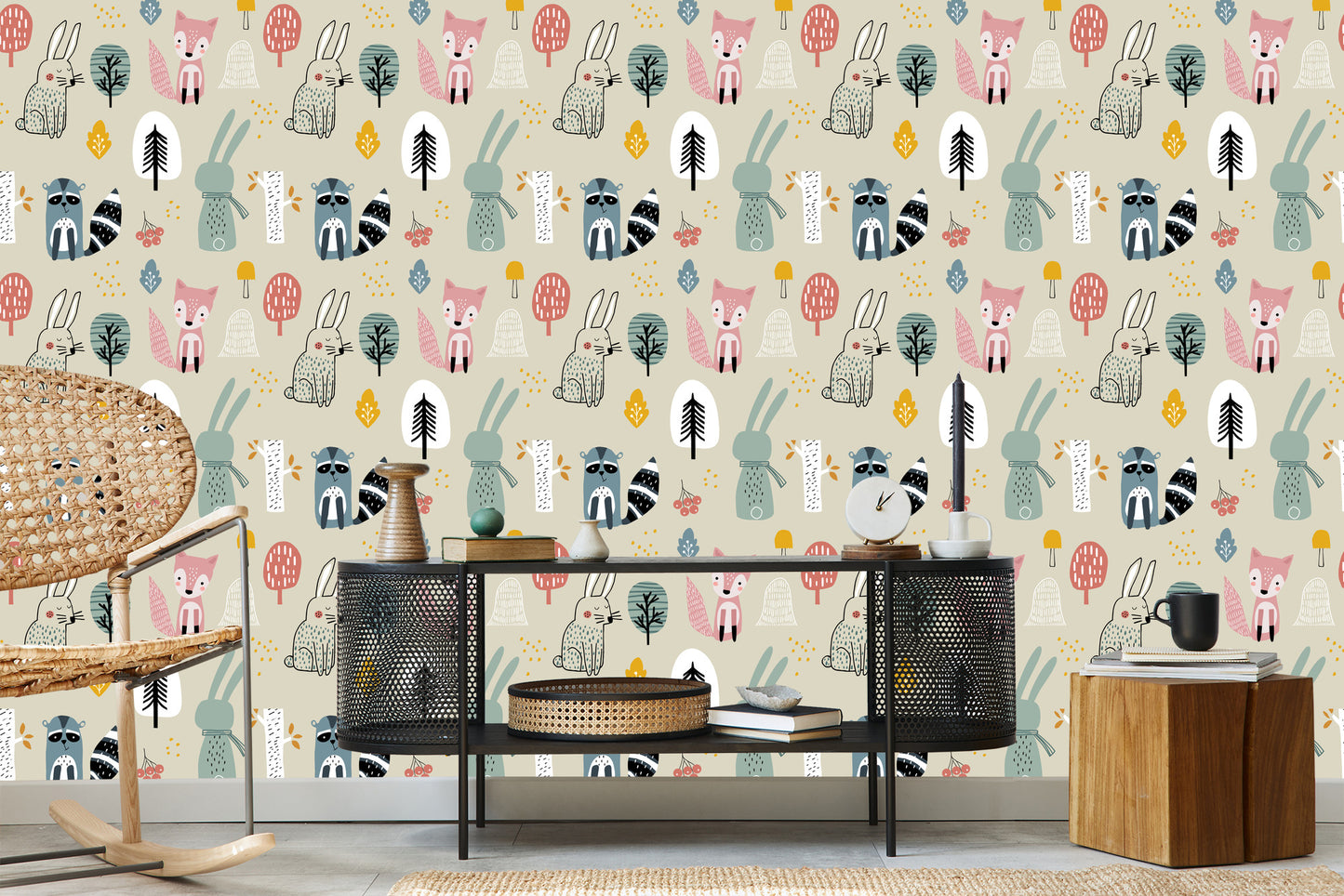 Wallpaper For The Children's Room. Forest Animals