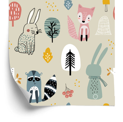 Wallpaper For The Children's Room. Forest Animals
