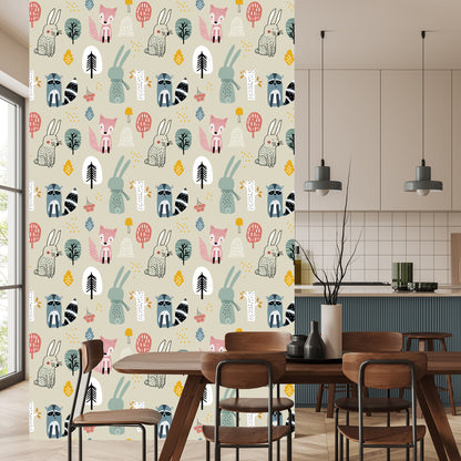 Wallpaper For The Children's Room. Forest Animals