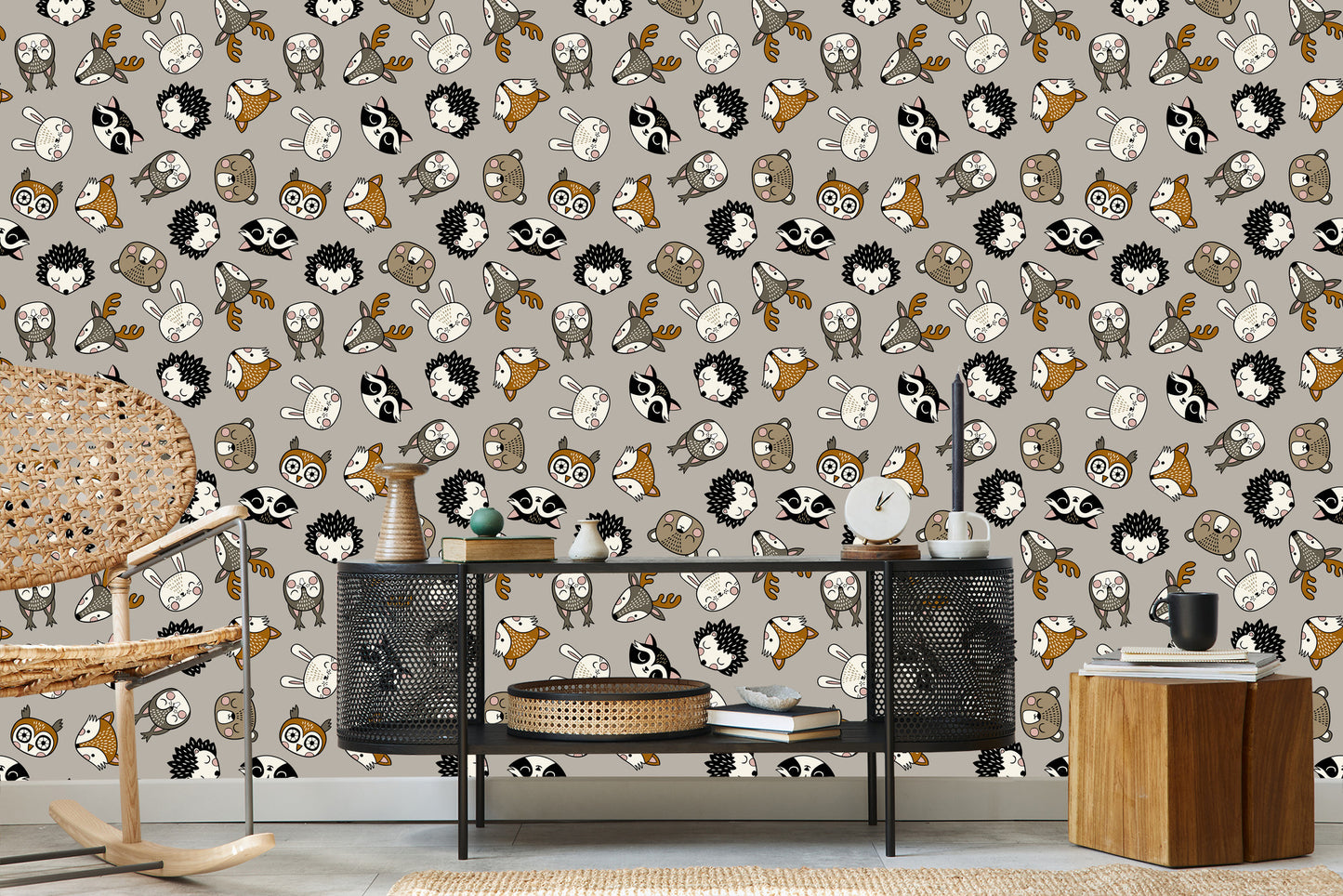 Wallpaper Happy Forest Animals