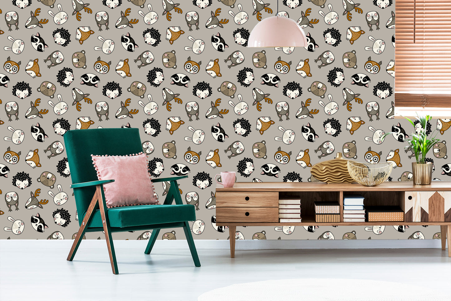 Wallpaper Happy Forest Animals