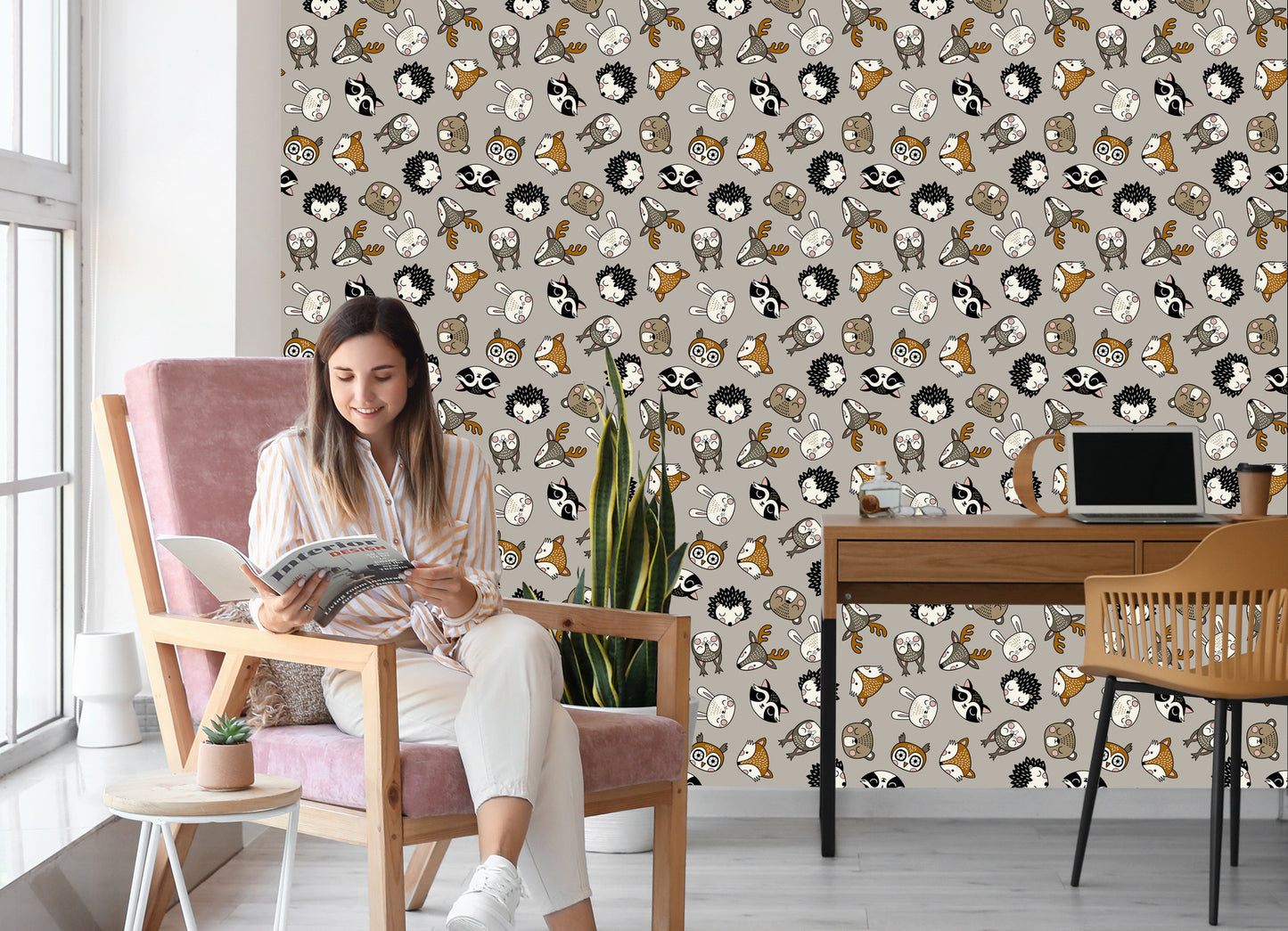 Wallpaper Happy Forest Animals