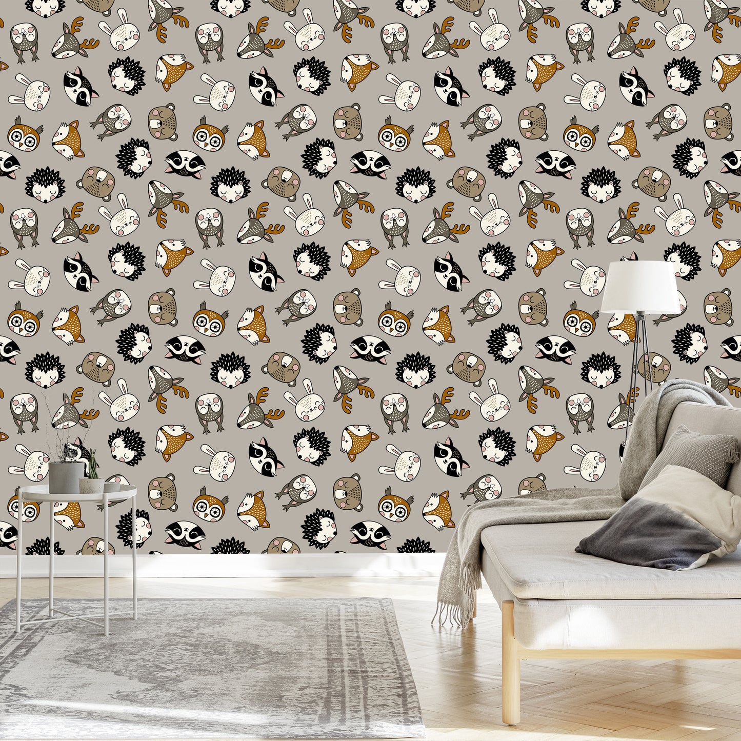 Wallpaper Happy Forest Animals