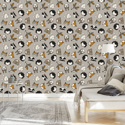 Wallpaper Happy Forest Animals