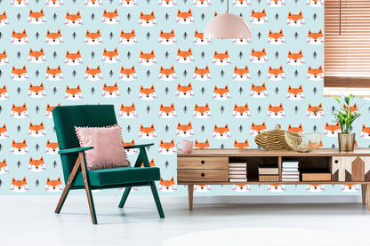 Wallpaper Smiling Foxes Among The Trees