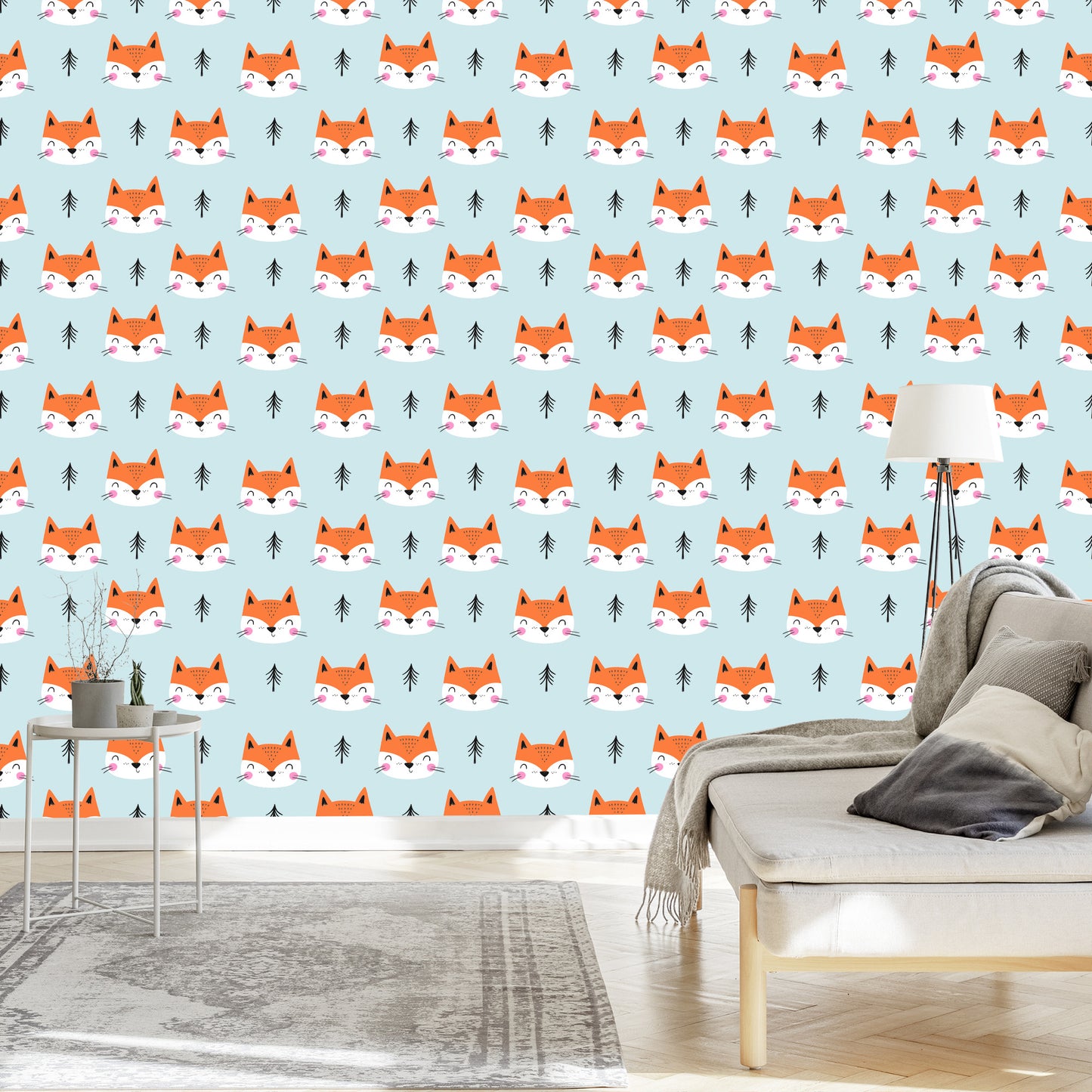 Wallpaper Smiling Foxes Among The Trees