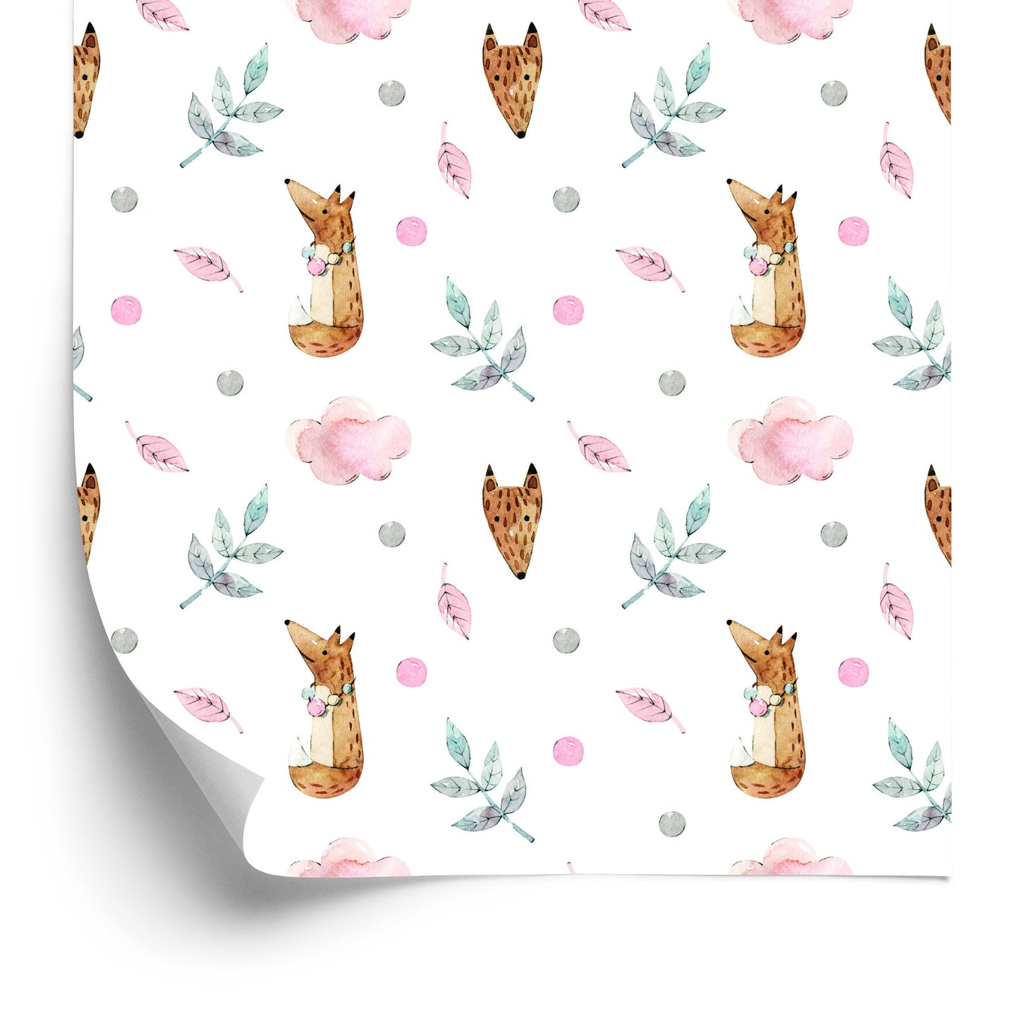 Wallpaper Foxes With Wreaths