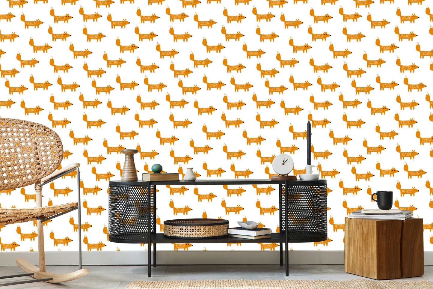 Wallpaper Fairy-Tale Charming Foxes