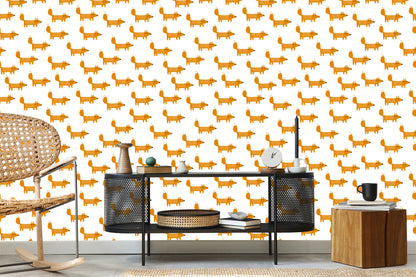 Wallpaper Fairy-Tale Charming Foxes