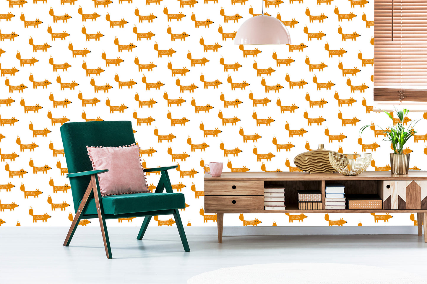 Wallpaper Fairy-Tale Charming Foxes