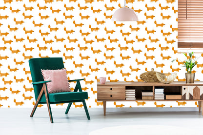 Wallpaper Fairy-Tale Charming Foxes