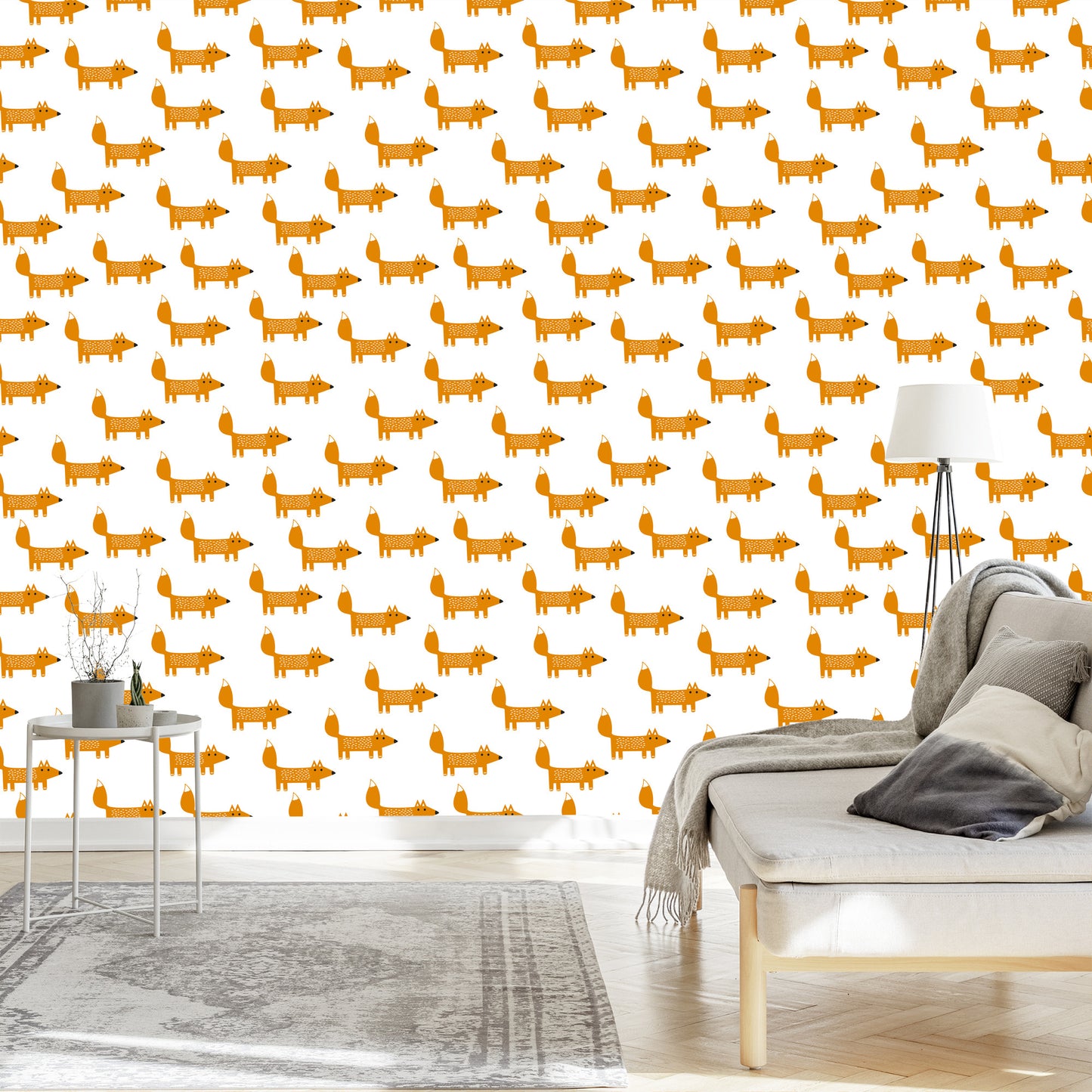Wallpaper Fairy-Tale Charming Foxes