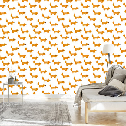 Wallpaper Fairy-Tale Charming Foxes