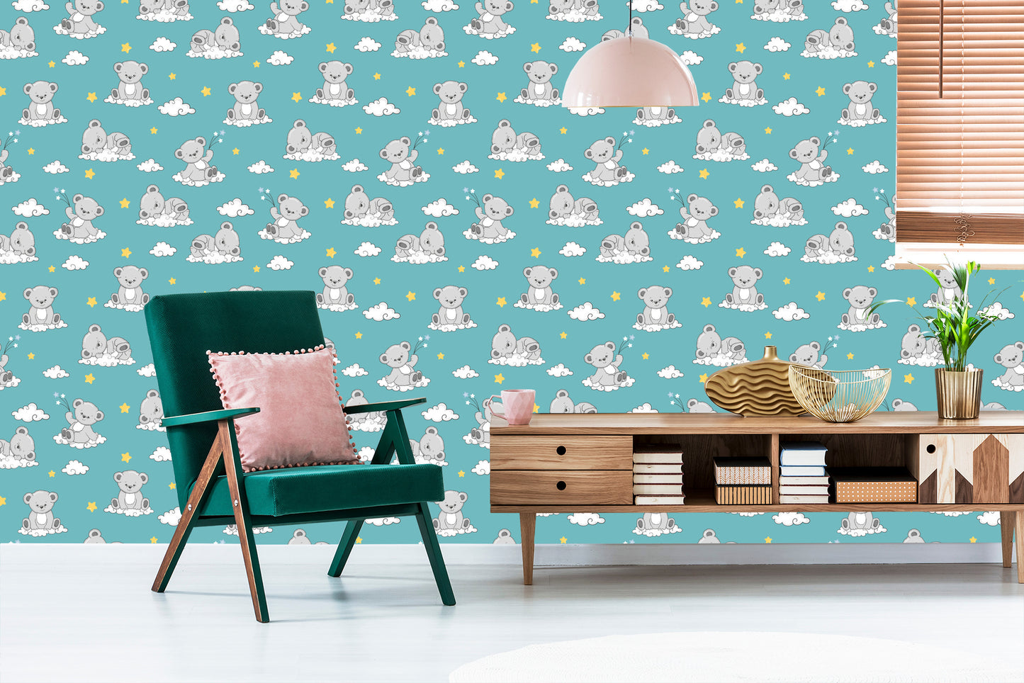 Wallpaper For Children - Happy Sleeping Bears