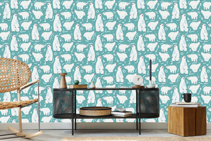 Wallpaper For Children - Funny Polar Bears