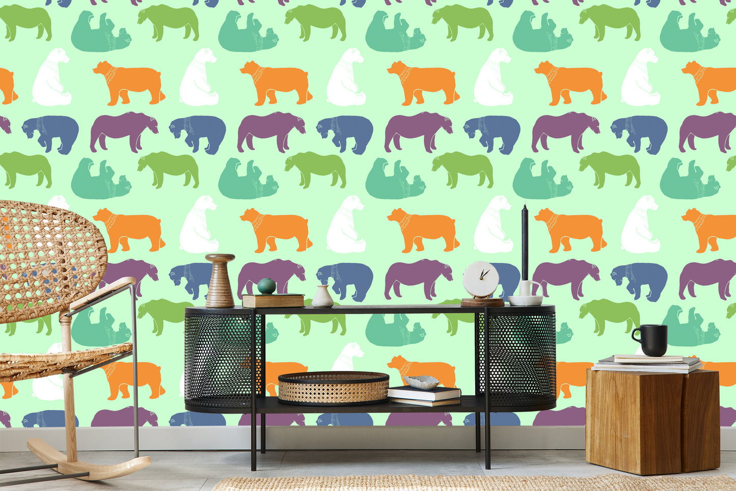 Wallpaper For Children - Colorful Bears