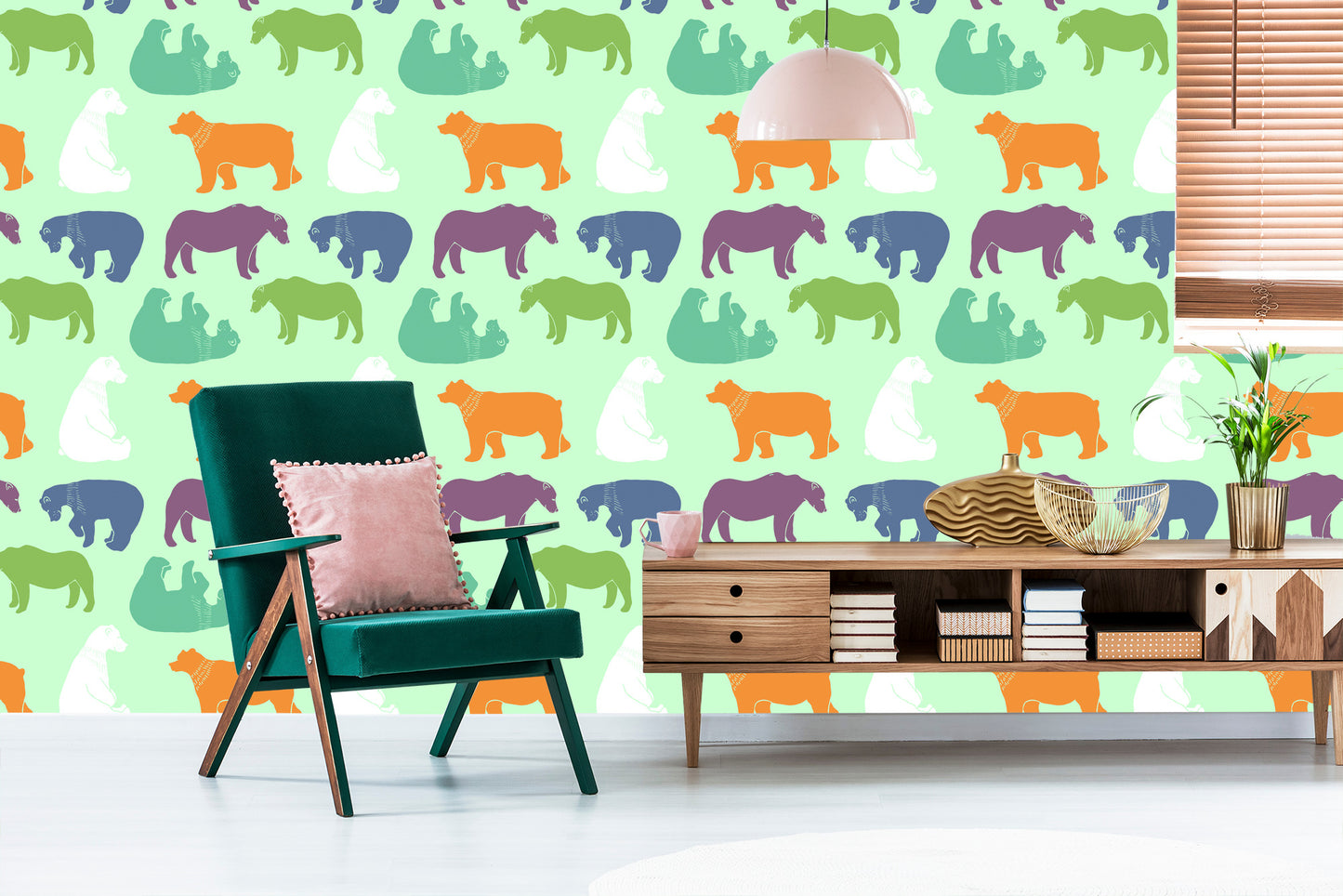 Wallpaper For Children - Colorful Bears