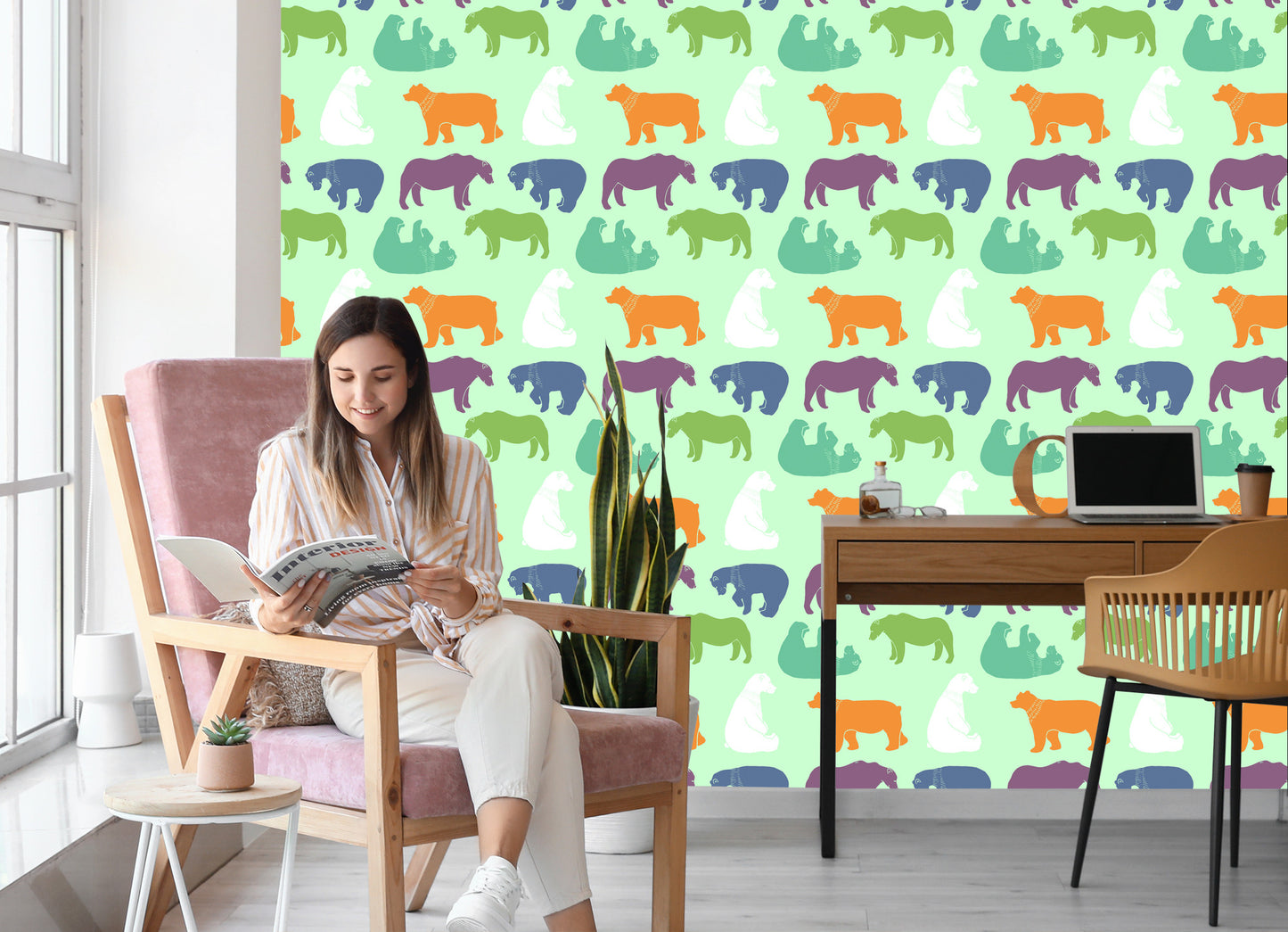 Wallpaper For Children - Colorful Bears
