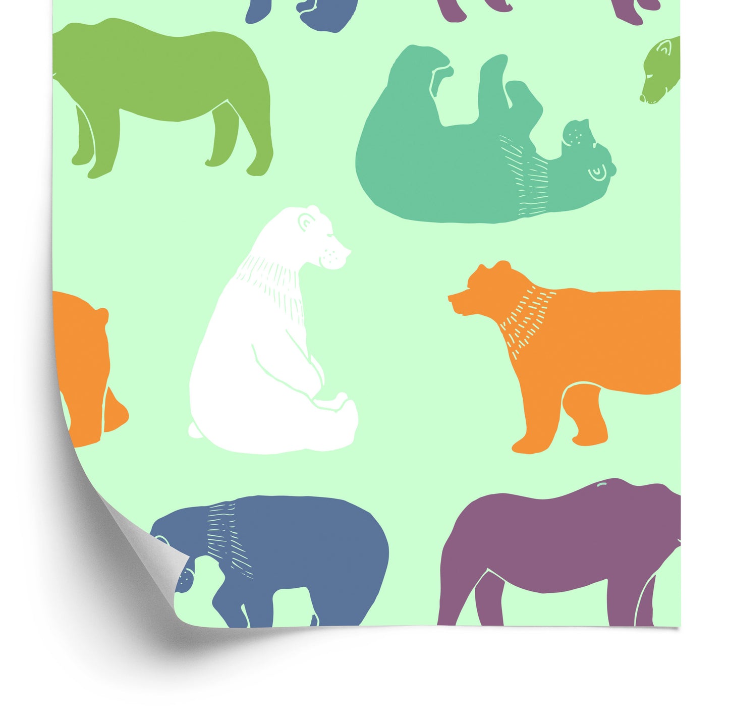 Wallpaper For Children - Colorful Bears