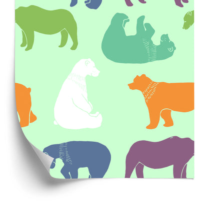 Wallpaper For Children - Colorful Bears