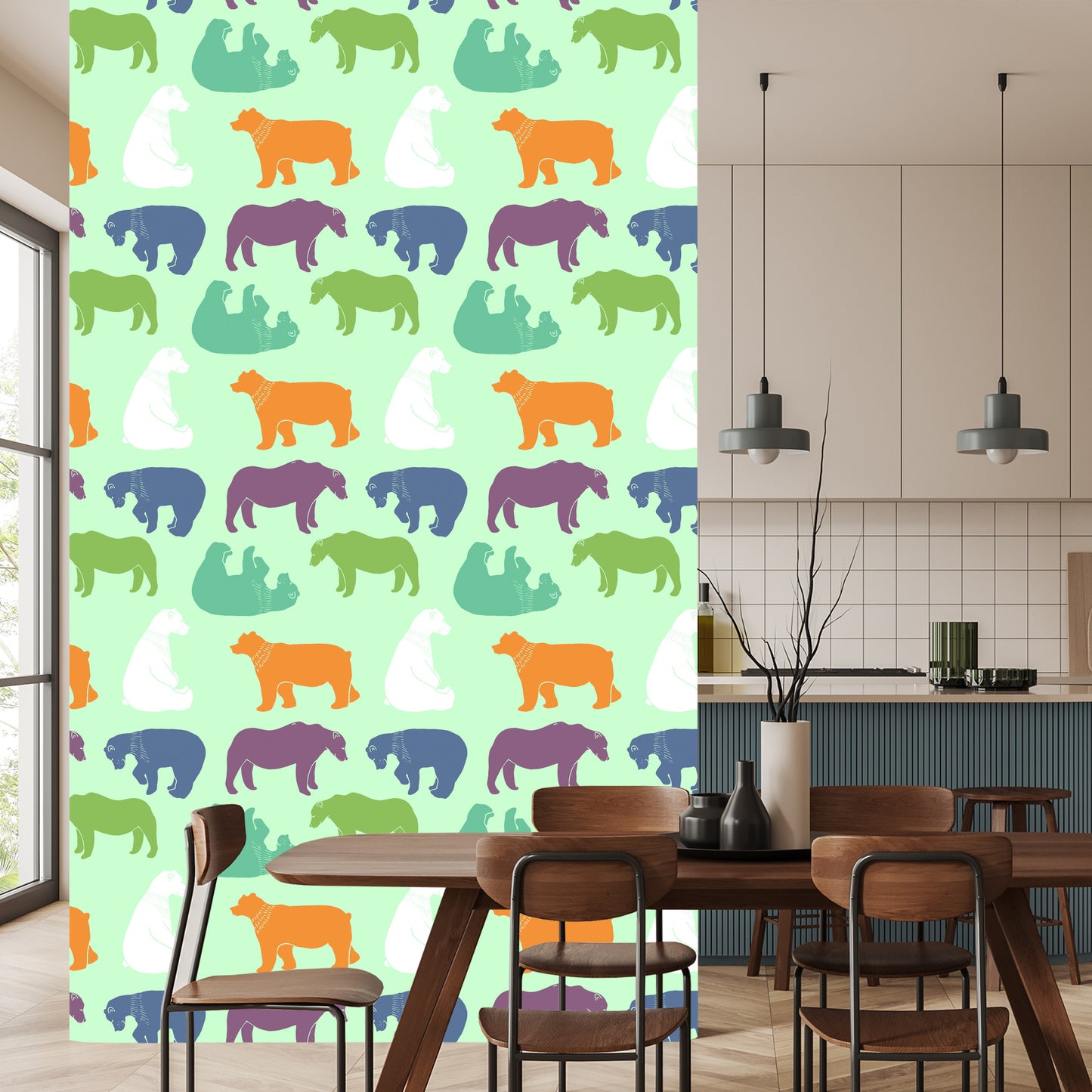 Wallpaper For Children - Colorful Bears