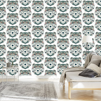 Wallpaper Bears Geometric Patterns