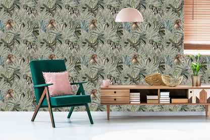 Wallpaper Tigers And Plants
