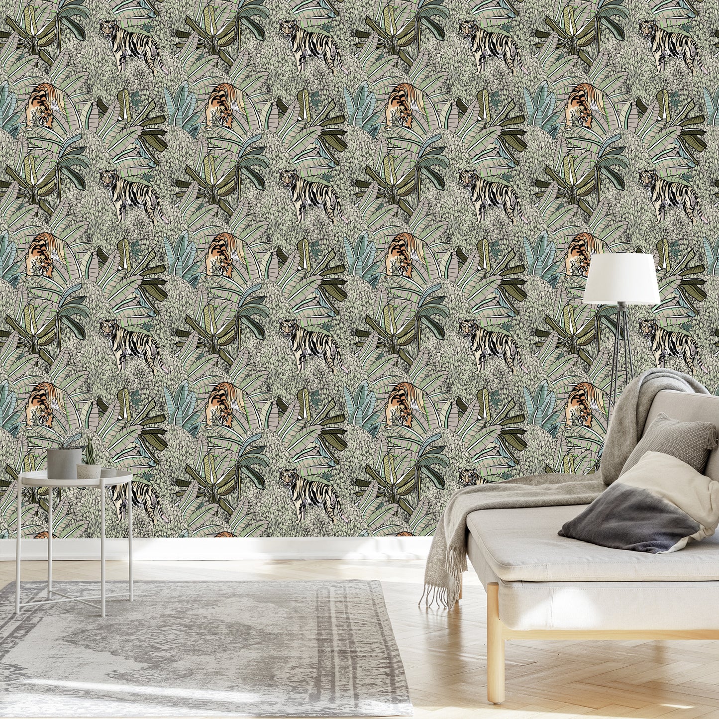 Wallpaper Tigers And Plants