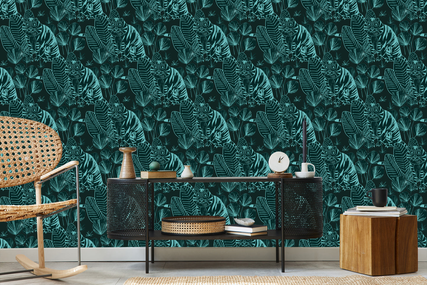 Wallpaper Tigers And Plants