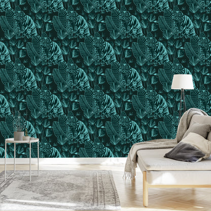 Wallpaper Tigers And Plants