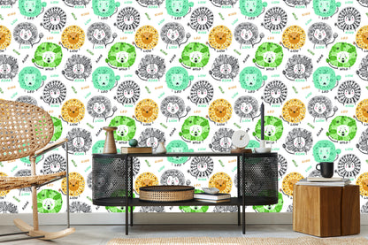 Wallpaper Colorful Lions