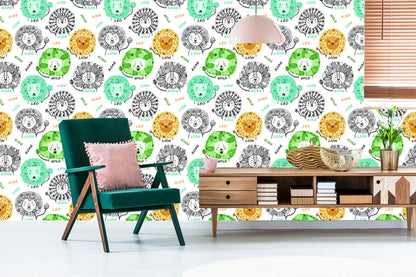 Wallpaper Colorful Lions