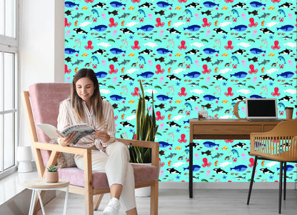 Wallpaper For Children - Happy Sea Animals