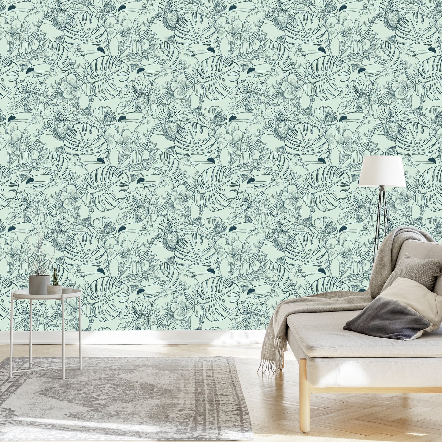 Wallpaper Toucans And Exotic Plants