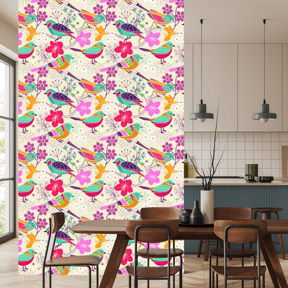 Wallpaper Multicolored Birds