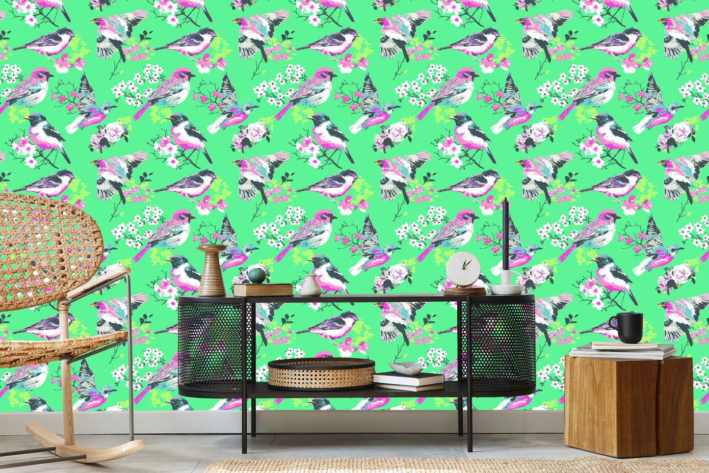 Wallpaper Multicolored Birds