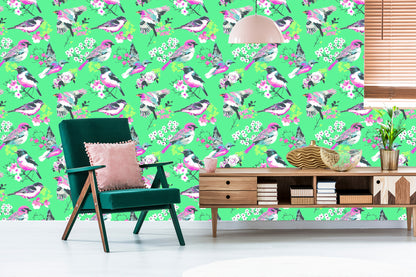 Wallpaper Multicolored Birds