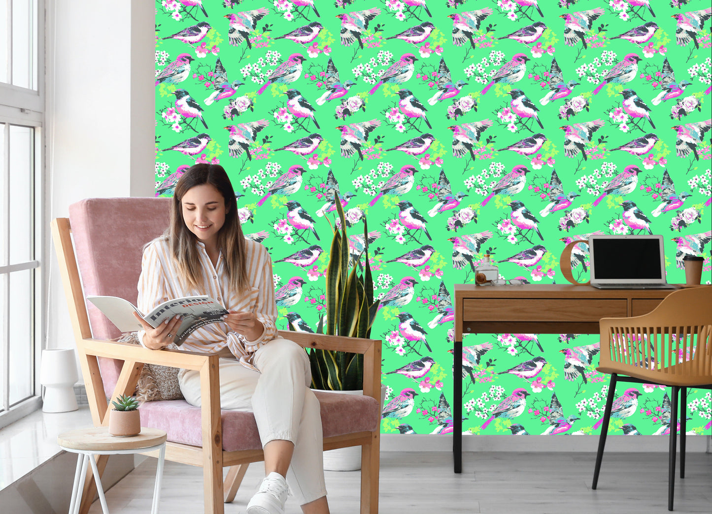 Wallpaper Multicolored Birds