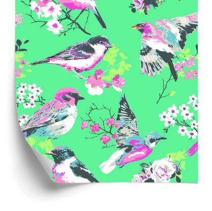 Wallpaper Multicolored Birds